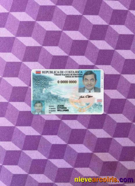 Costa Rica identity card version 2 photolook